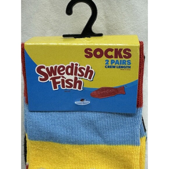 Novelty Socks Graphic Swedish Fish Candy Funny Socks for Men & Women Cre… - Picture 2 of 5